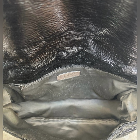 Chanel authentic classic quilted aged glazed calfskin black silver - Picture 10 of 15